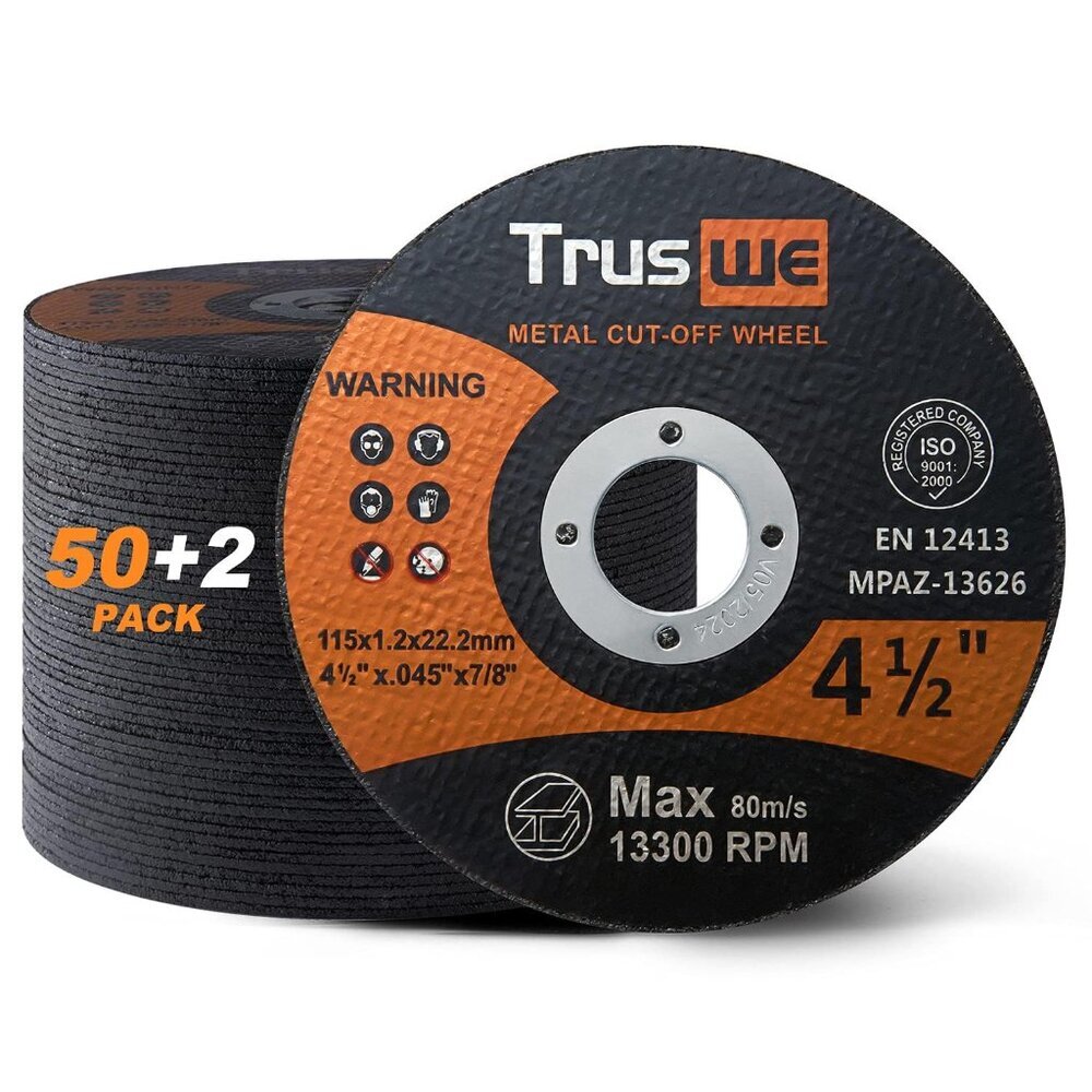 Cut Off Wheels 52 Pack,4 1/2 Inch,0.45 USD/Pack,Metal and Stainless Steel Cuttin